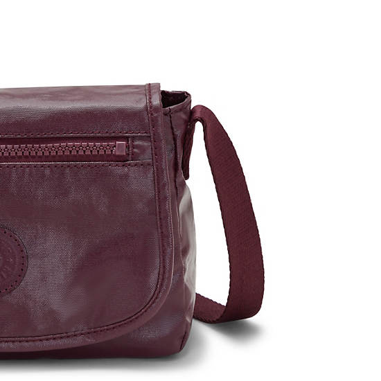 Kipling Sabian Metallic Crossbody Mini Väska Vinröda | SE 1864YX